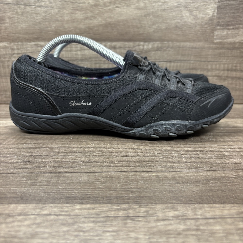 Skechers Slip On Relaxed Fit Memory Foam Black Womens US Size 7.5 23030 Sneakers